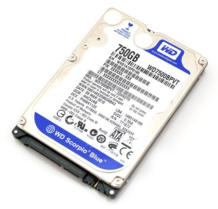 >معیوب< وسترن 750 گیگ Scorpio Blue WD7500BPVT