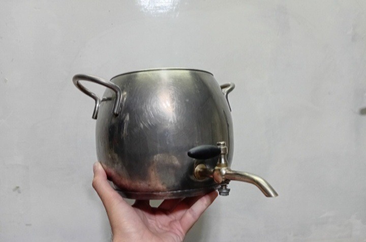 سماور رو گازی استیل ترکیه ای بدون جرم آهک