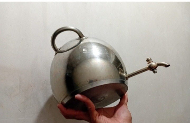 سماور رو گازی استیل ضخیم زیره چدن