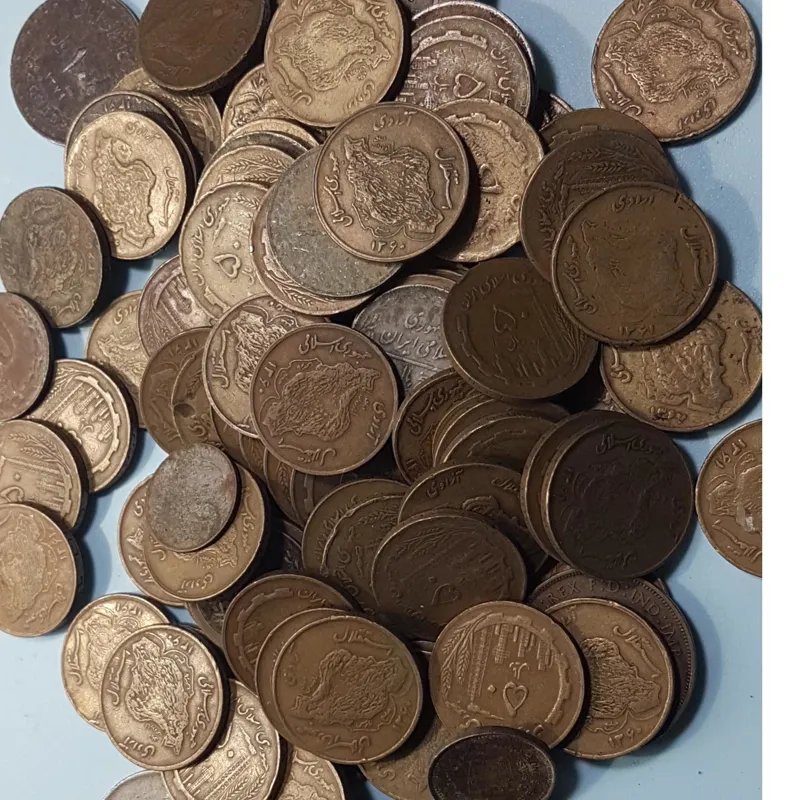 50عدد سکه مسی 5تمنی
