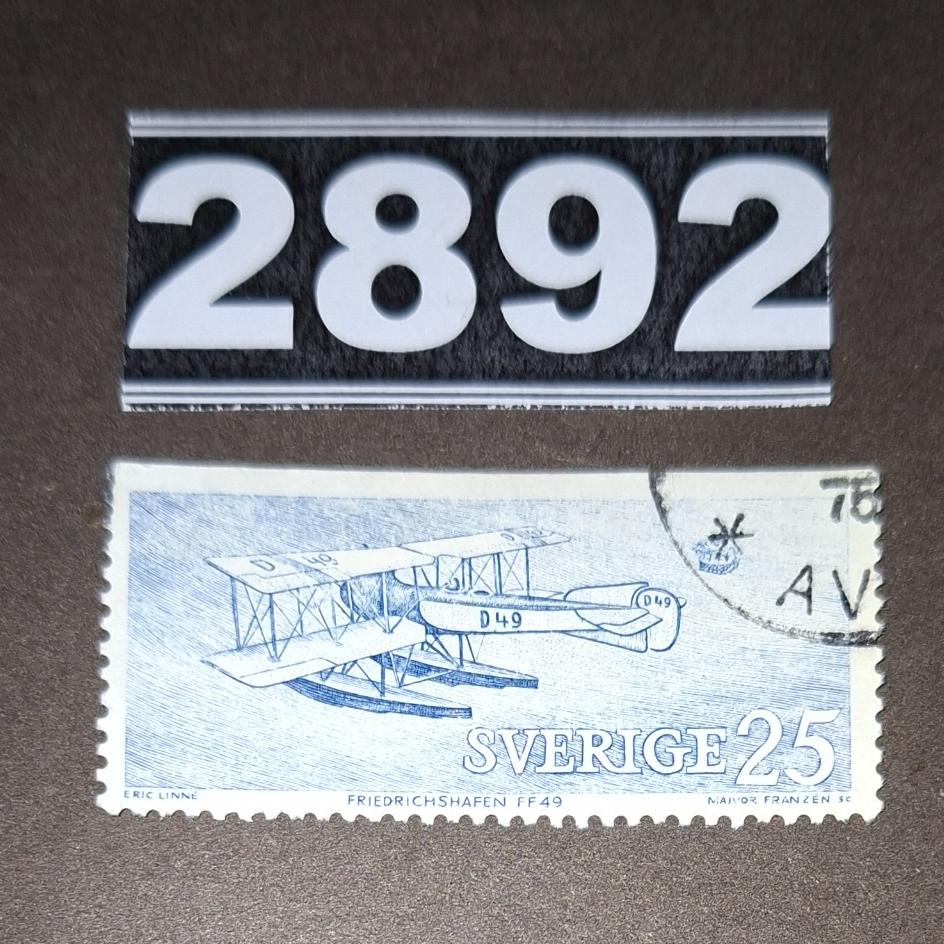 تمبر باطله کلاسیک سوئد کد 2892