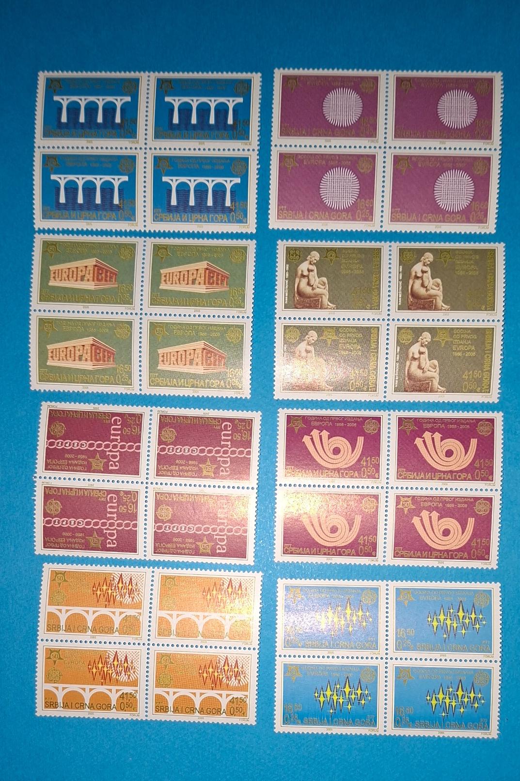 8 بلوک تمبر نو اروپائی