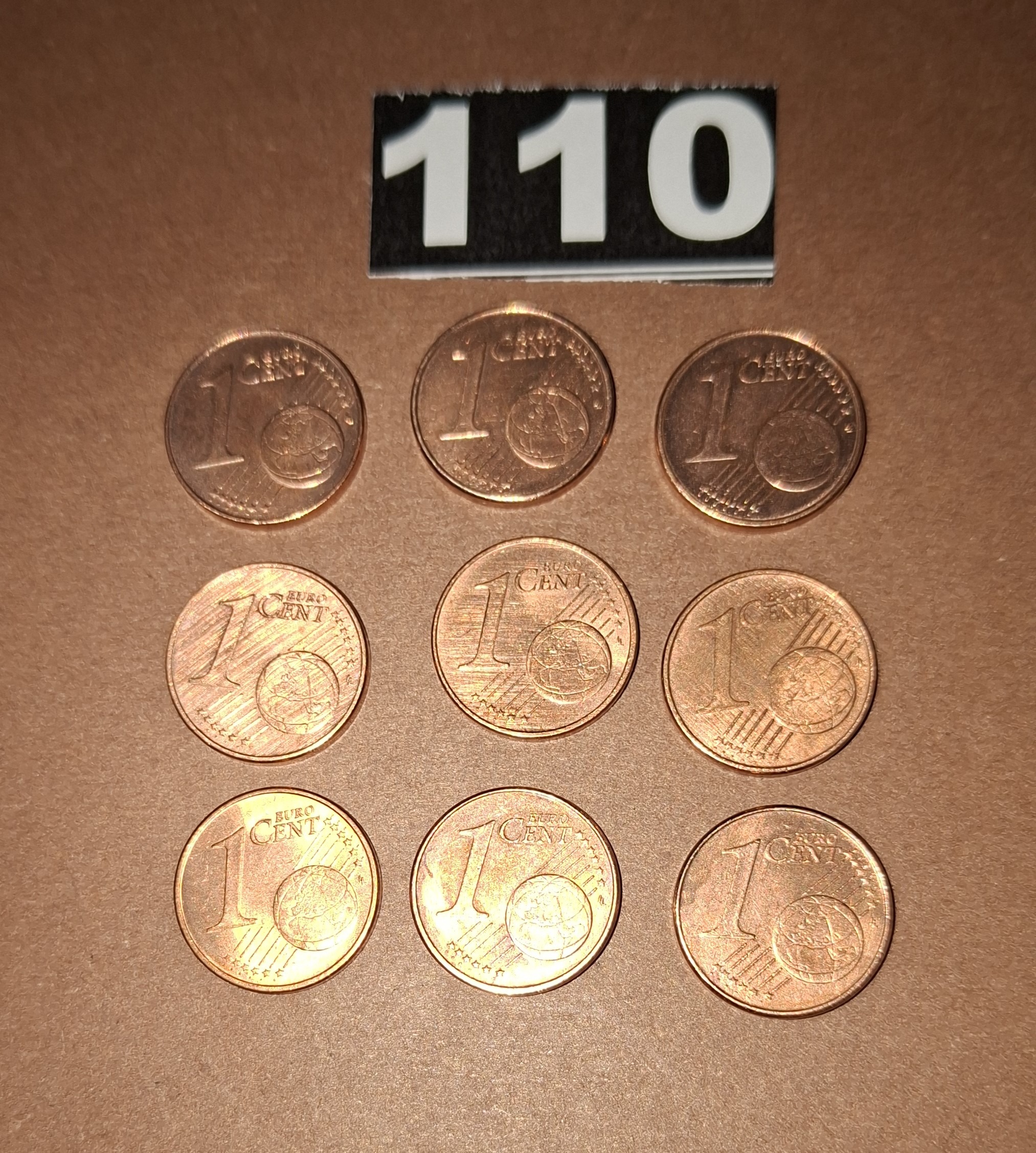 9 سکه 1 سنت یورو کد 110