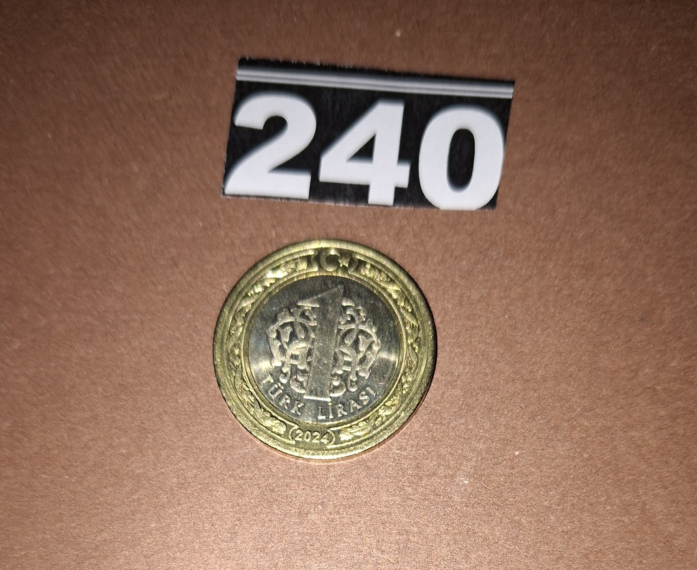 سکه 1 لیر ترکیه 2024 کد 240