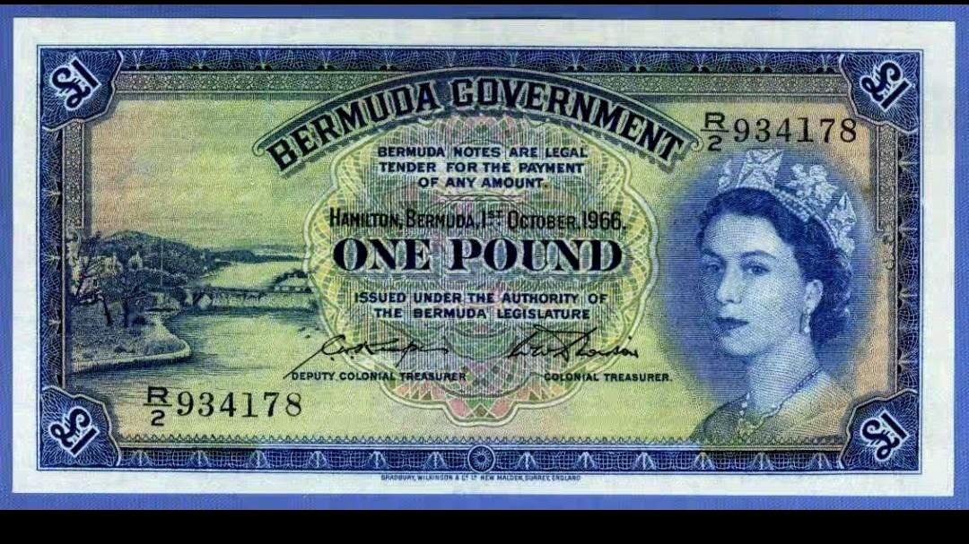 1 پوند بی نهایت کمیاب برمودا 1966