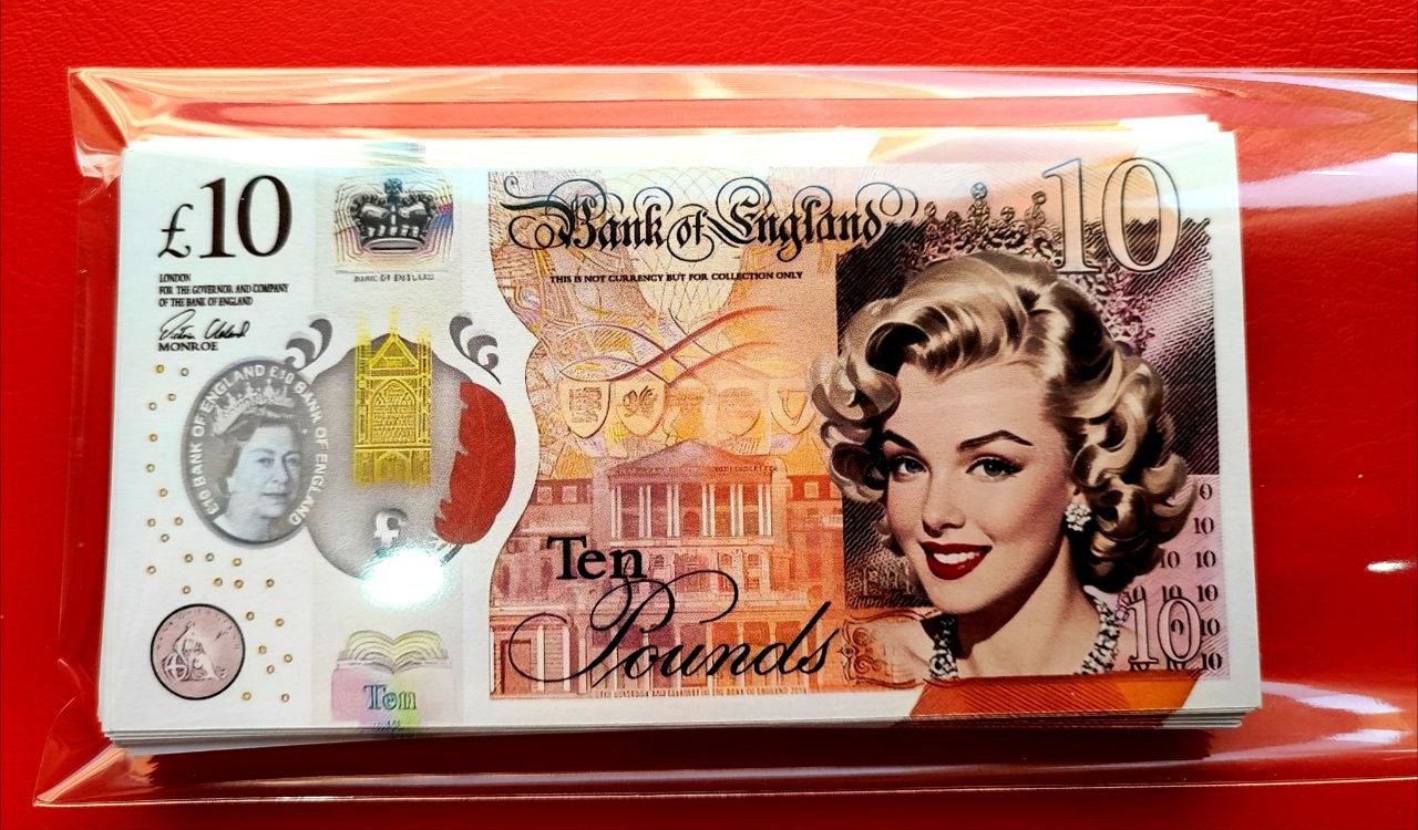 10 پوندی فانتزی چاپ بریتانیا بسته 100 عددی