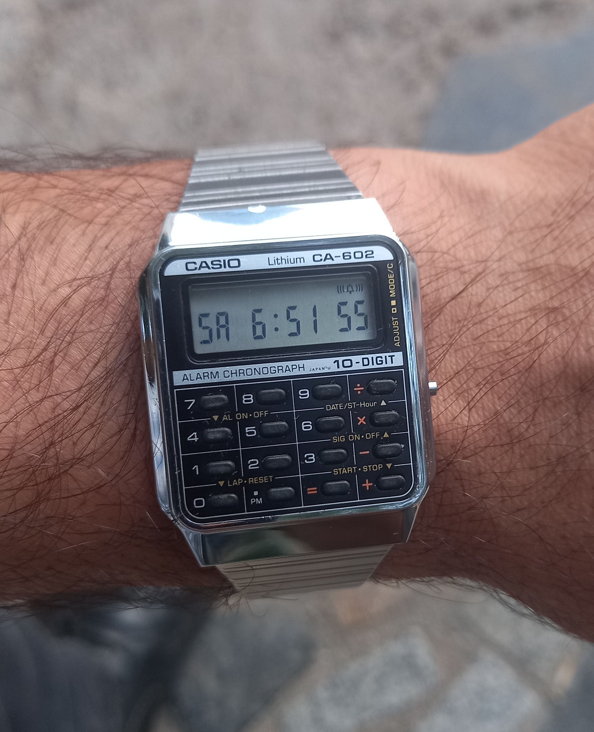 ساعت کاسیو ماشین حسابی ca_602 ژاپن تولید1980