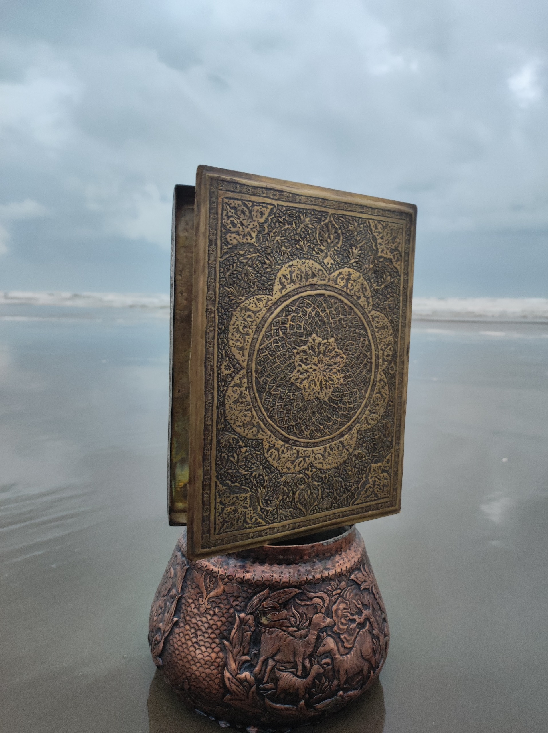 جاجواهری عتیقه برنجی شیرازی