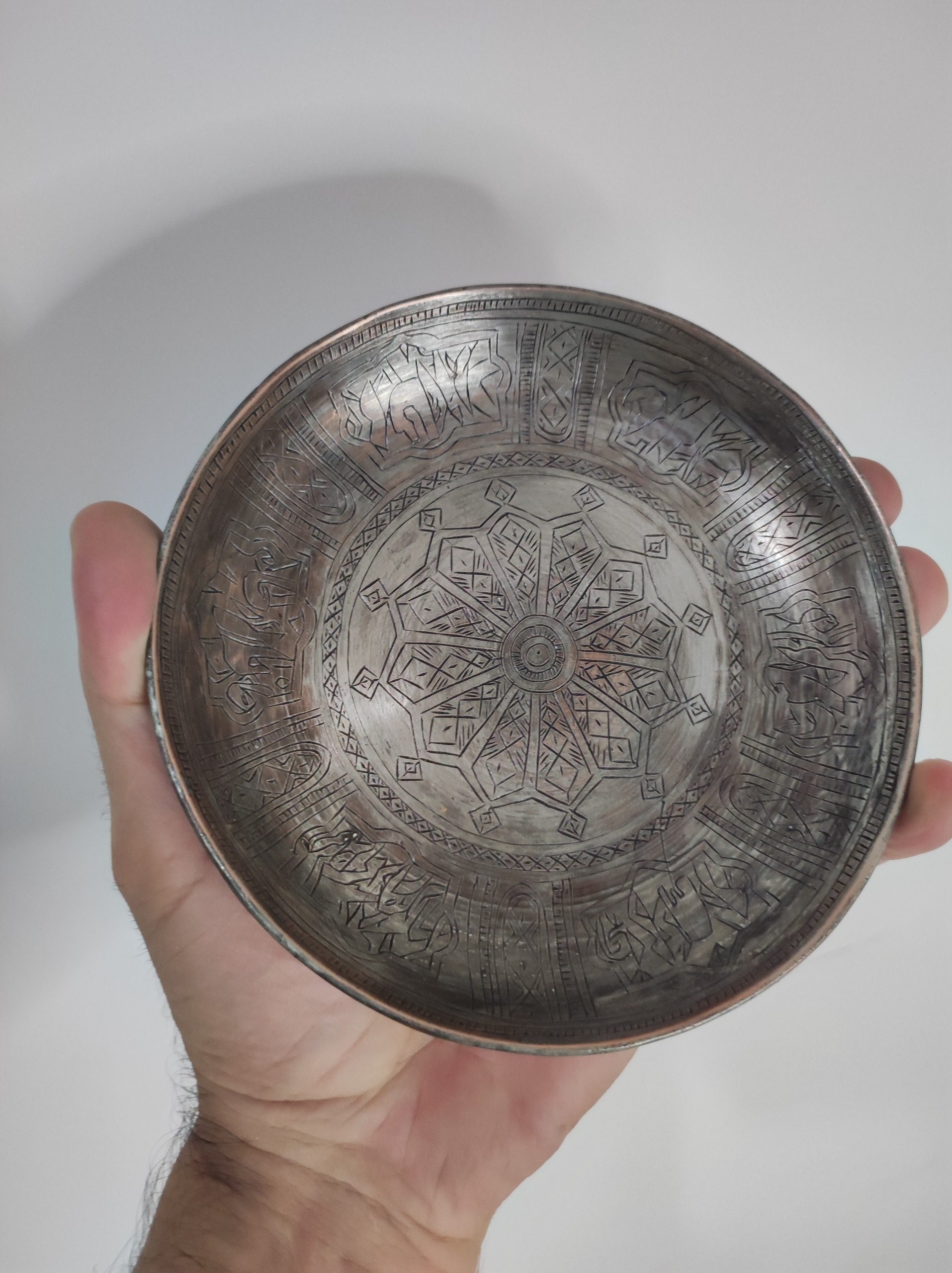 بشقاب تمام قلم تاریخ دار قجری