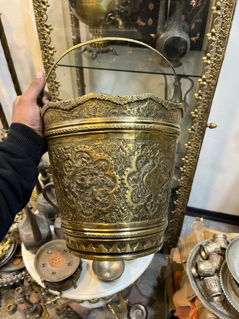 سطل شاهکار قلمزنی بینظیر شیرازی