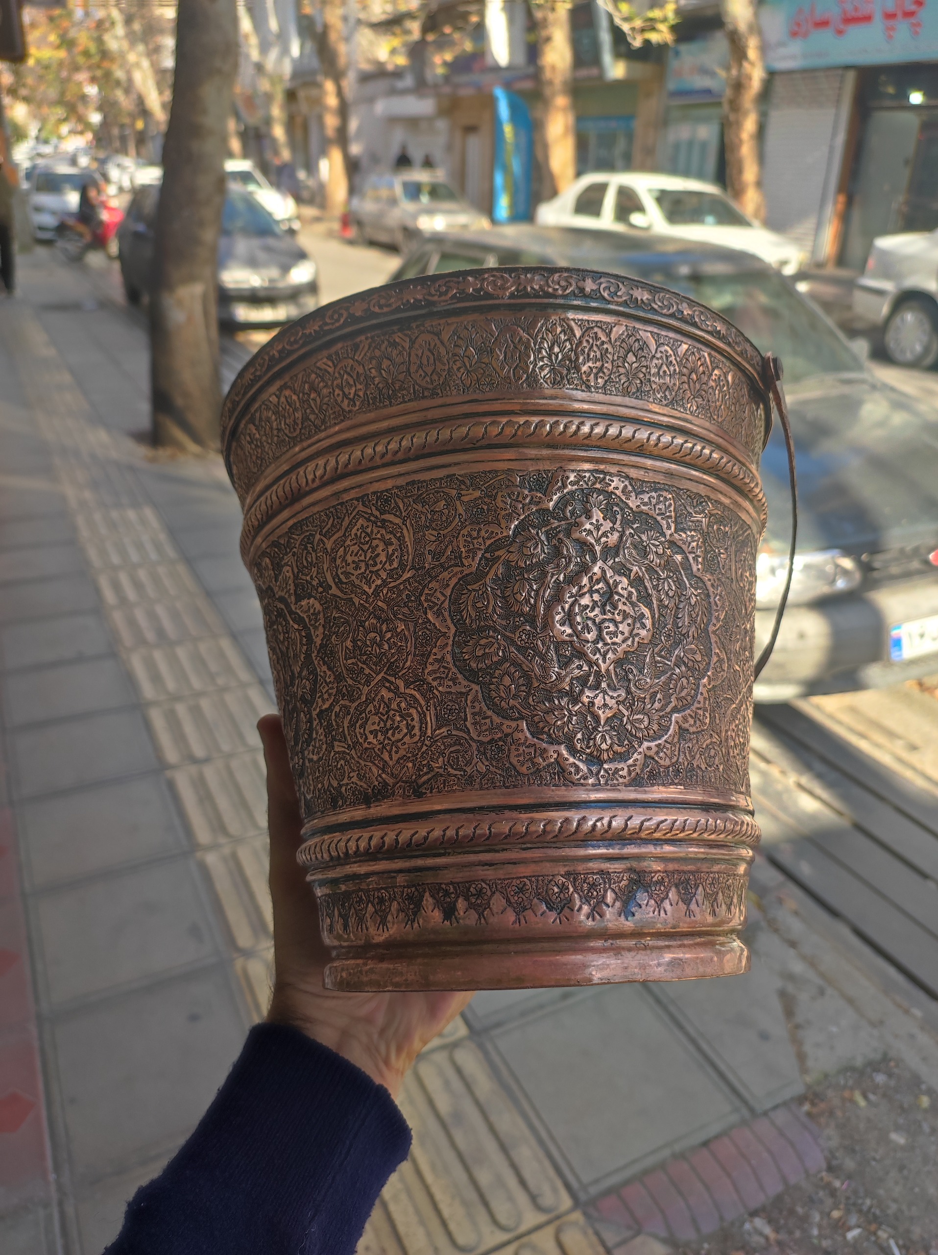 سطل بینظیر قلمزنی شیراز