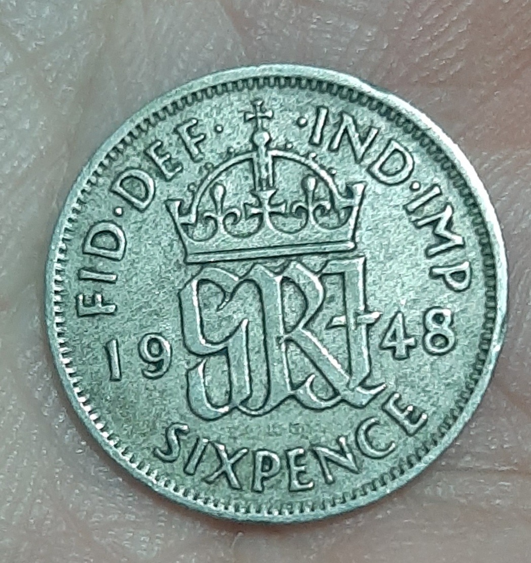 سکه 6 پنس جرج ششم 1948