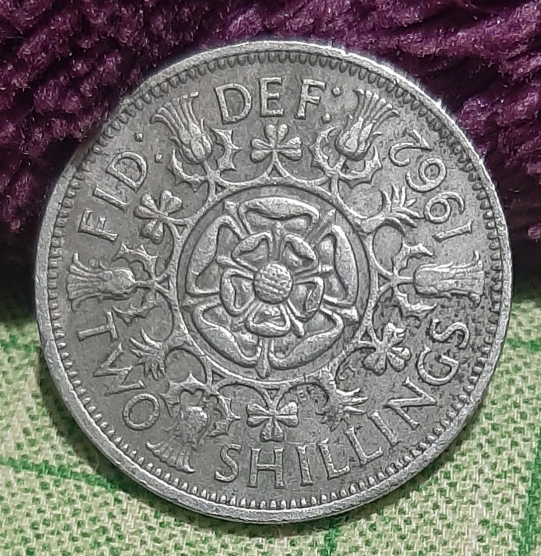 سکه 2 شیلینگ 1962 الیزابت
