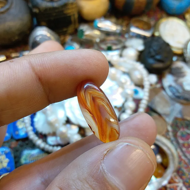 نگین کهنه قدیمی عقیق سلیمانی