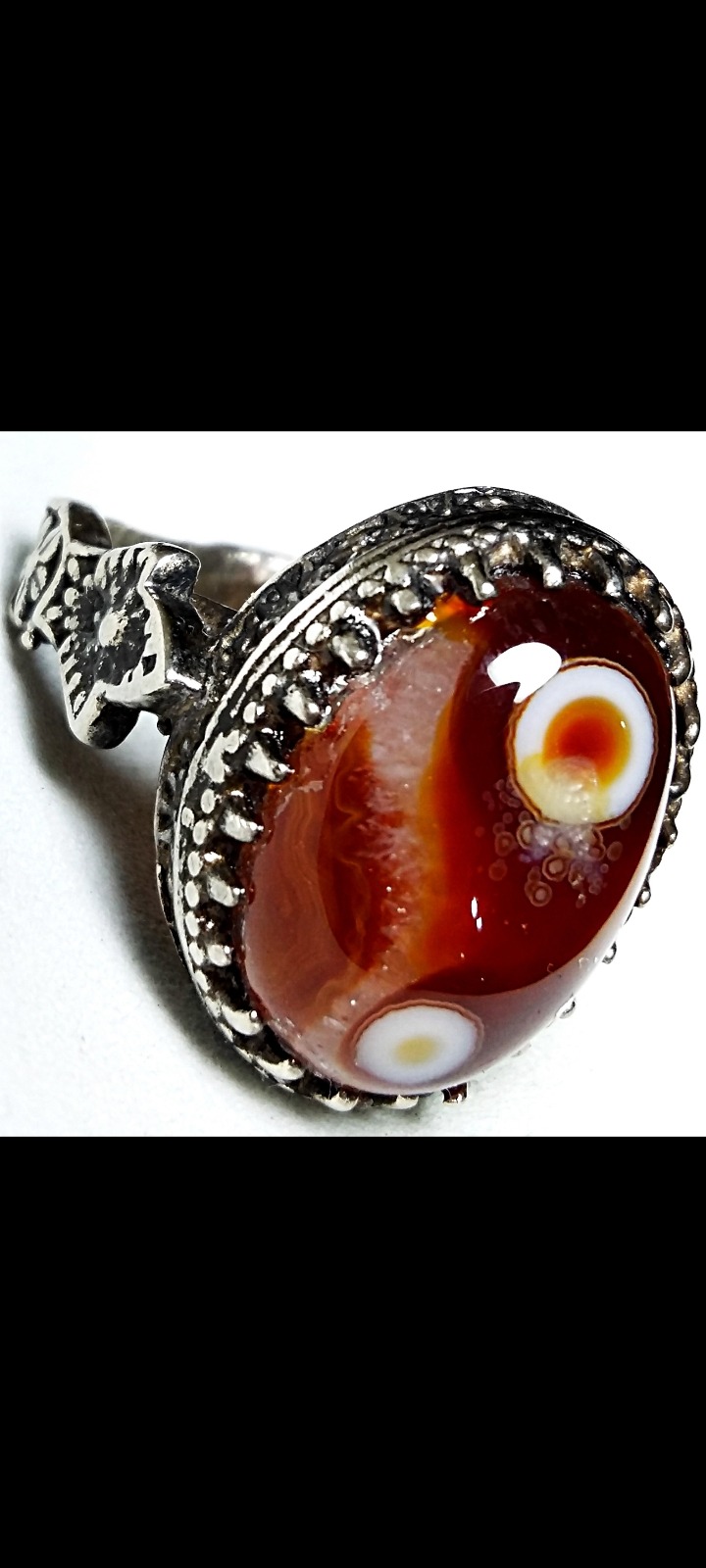 انگشتر هنرمندانه حجرالعین چشم خونی آداب دار اعظم