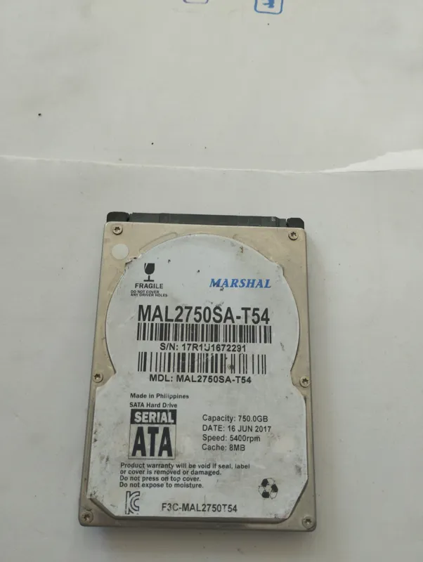 هارد لپ تاپ750 گیگ تست نشده