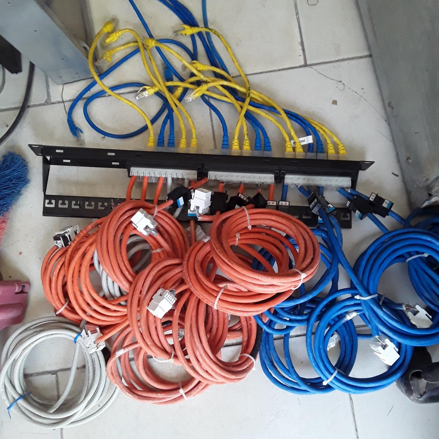 پچ پنل18پورت وپچ کورد وکابل لن cat6