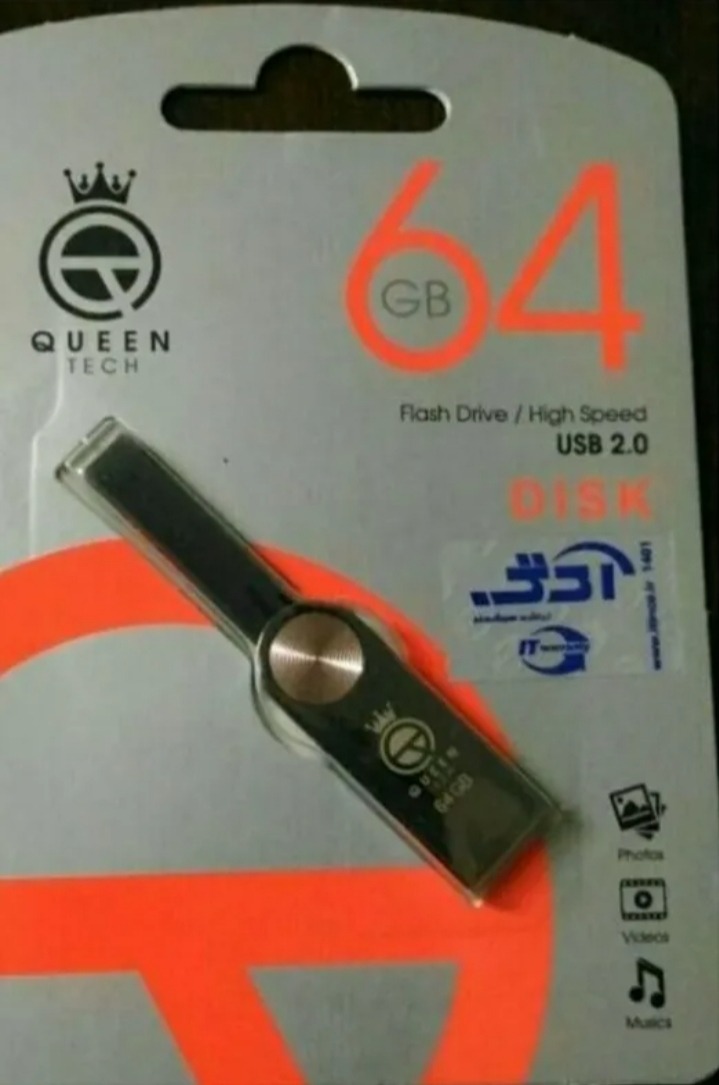 فلش فلزی 64 گیگ queen tech