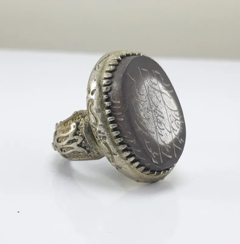 انگشتر حدید خطی هفت جلاله معدنی