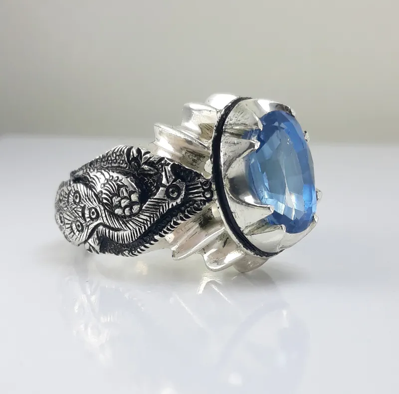 انگشتر نقره دست ساز قلم کاری هنر دست