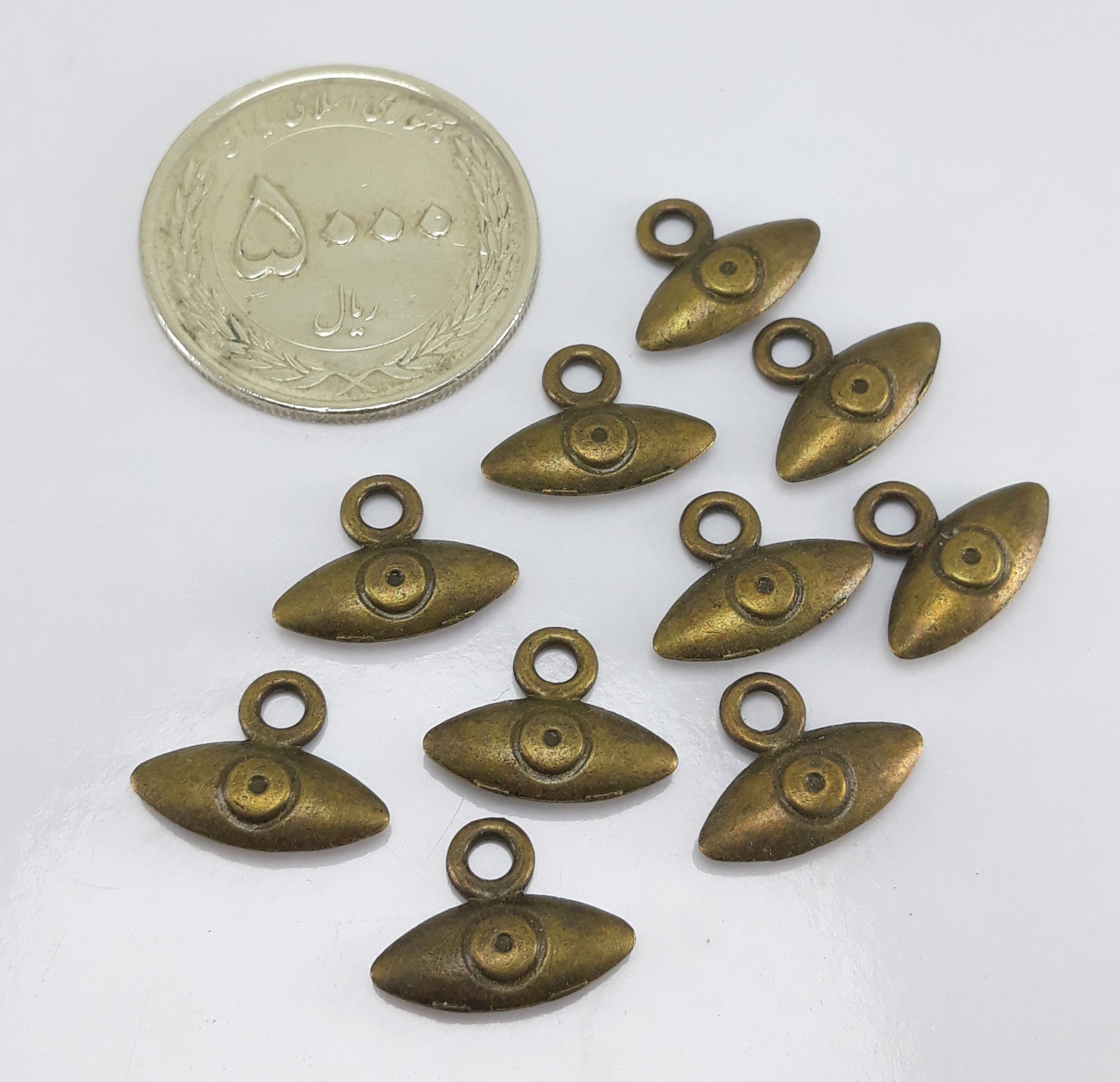 ده عدد مهره فلزی چشم نظر