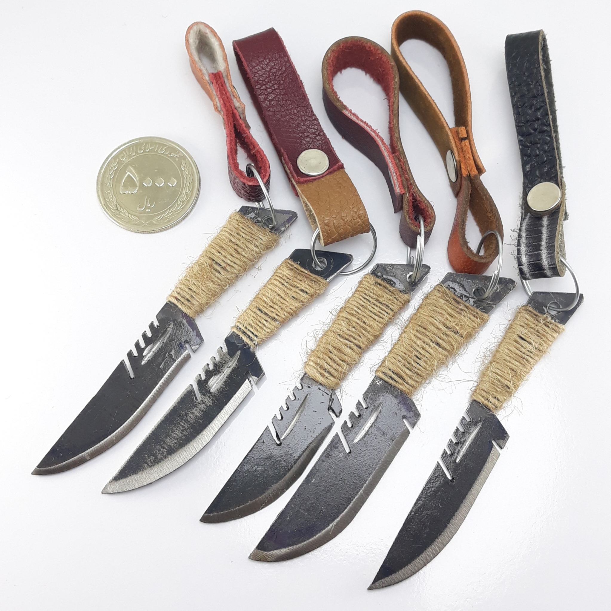 پنج عدد چاقو جاسوئچی دست ساز