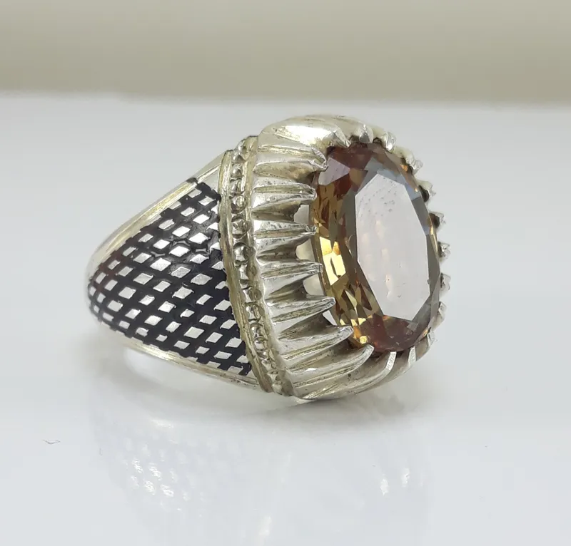 انگشتر نقره دست ساز الکساندریت