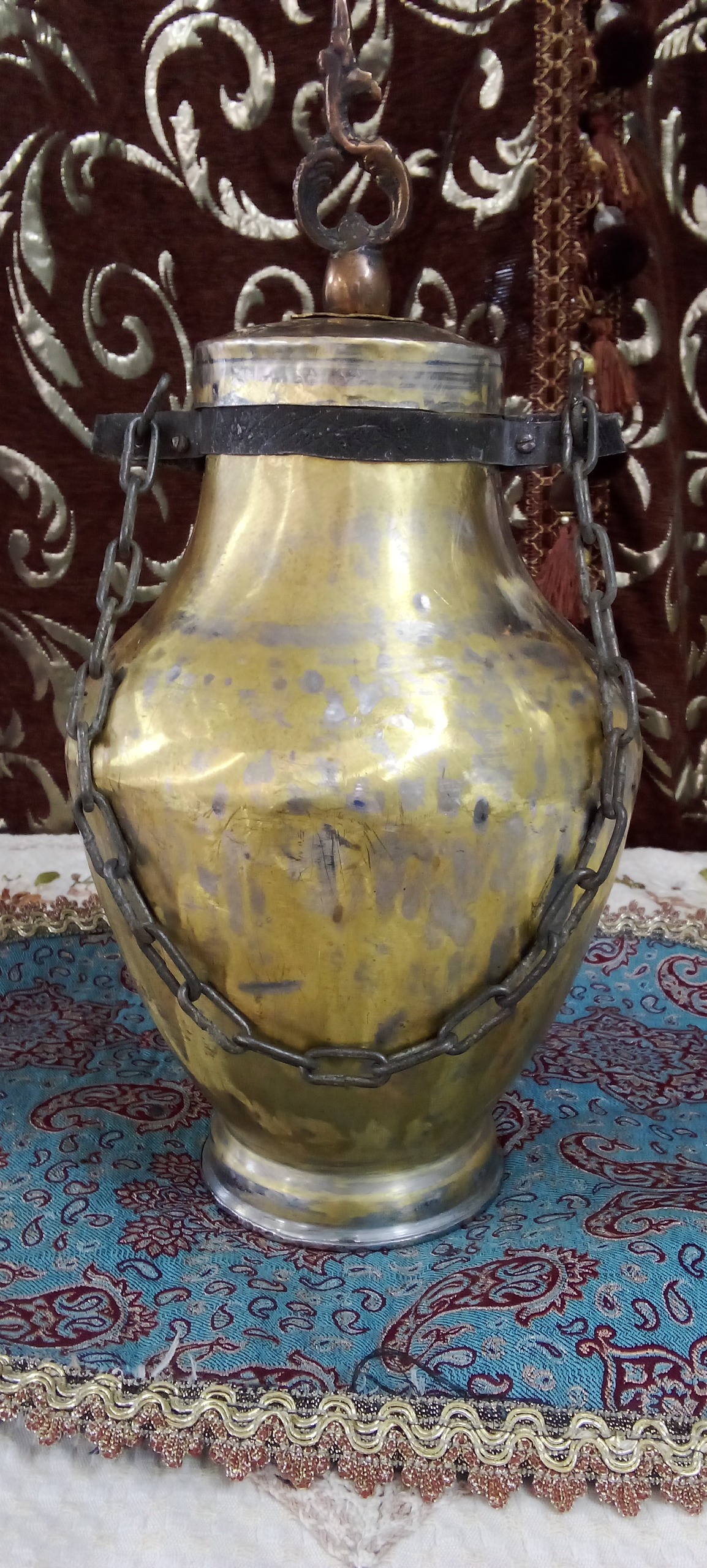 روغندان برنجی قدیمی غول پیکر بزرگ