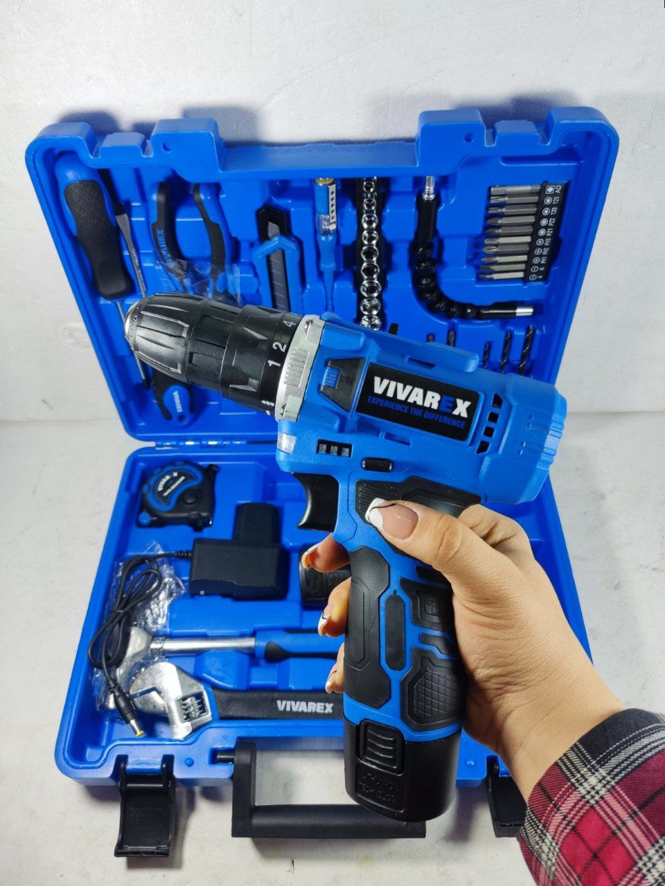 کیت دریل شارژی 40 پارچه دو باتری ویوارکس
