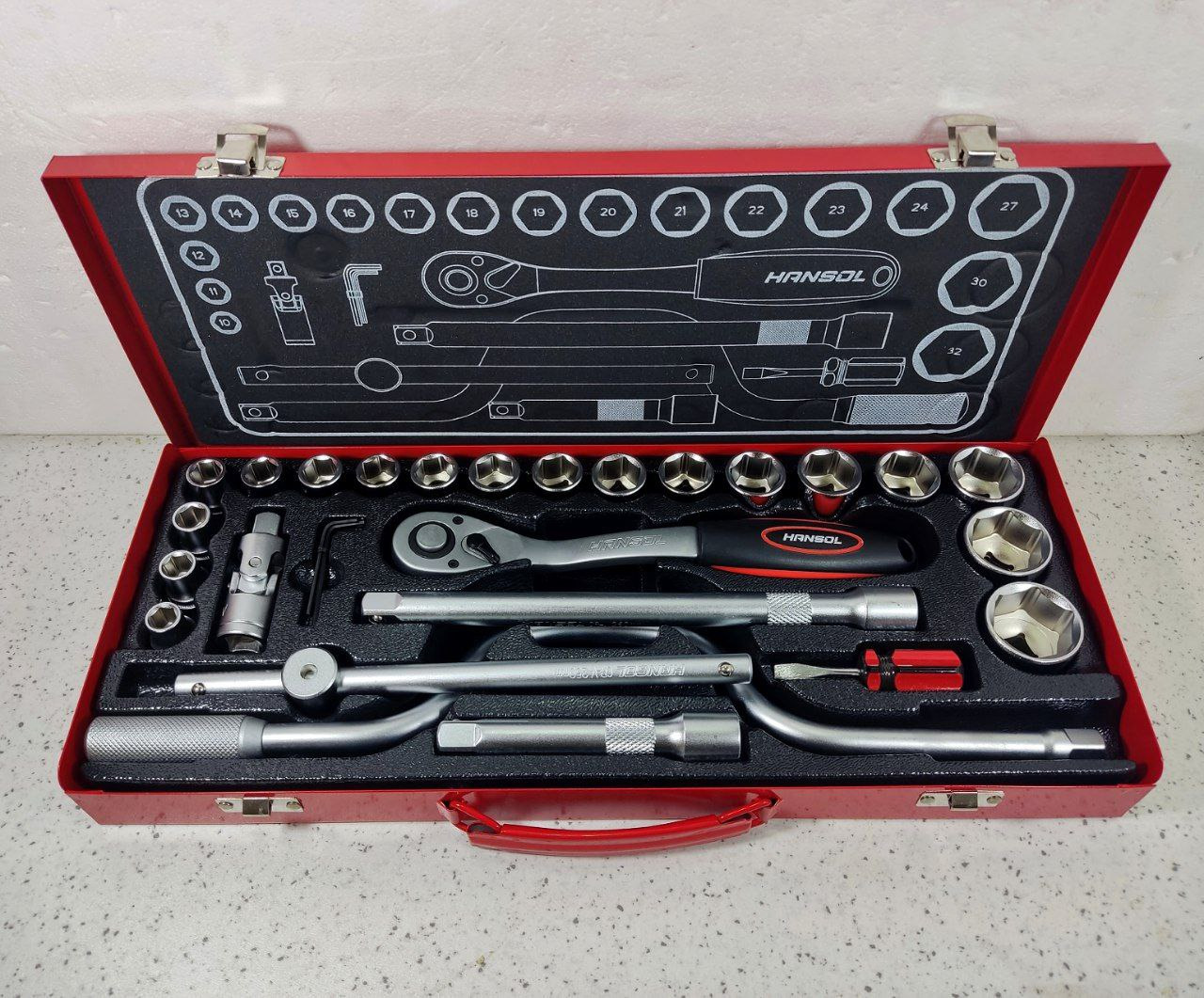 جعبه بکس 24 پارچه درایو 1/2 هانسول