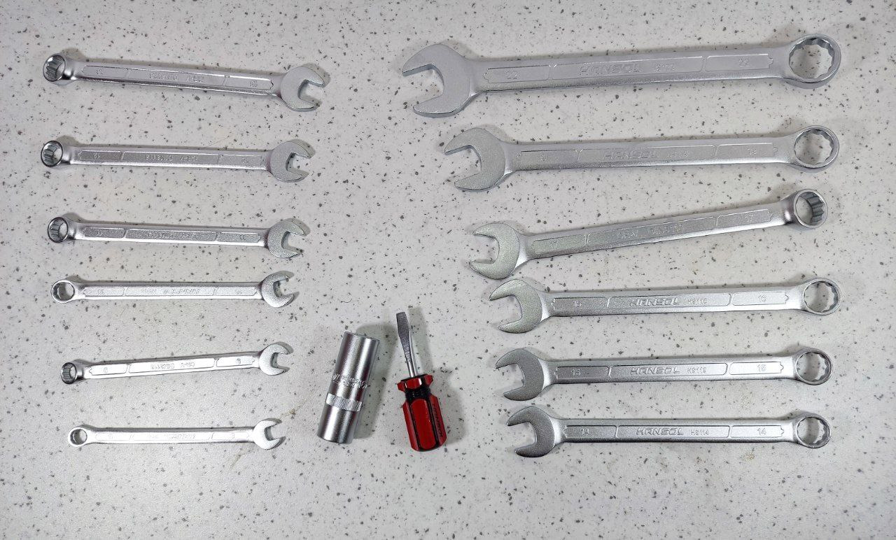 آچار 12 عددی یکسر تخت یکسر رینگی کیفی هانسول