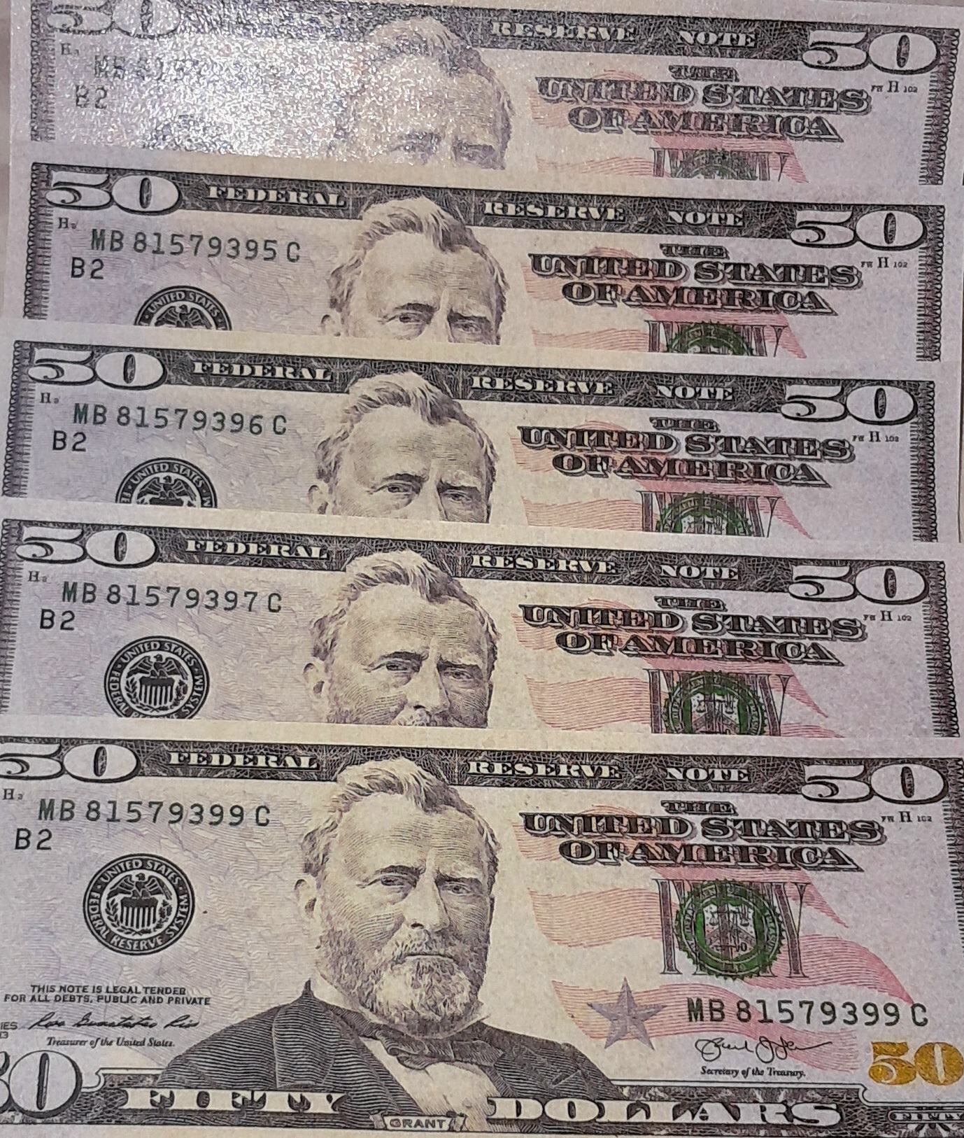 5اسکناس تزئینی 50دلار کلکسیونی سینمایی پنجاه دلاری