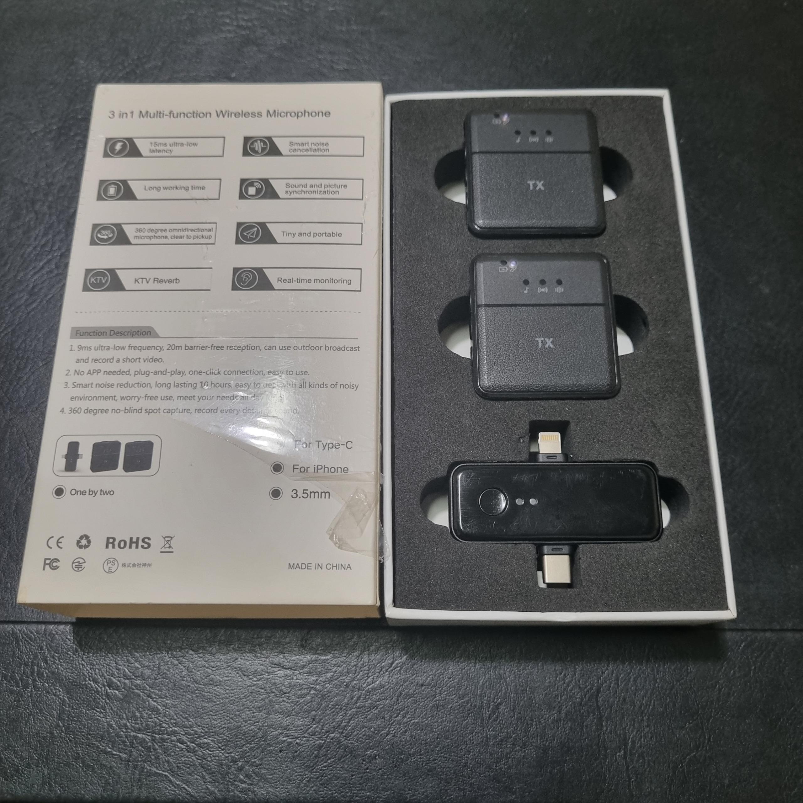 میکروفن بیسیم 3 تیکه