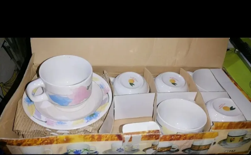 استکان و نعلبکی چینی طرح پیرکس