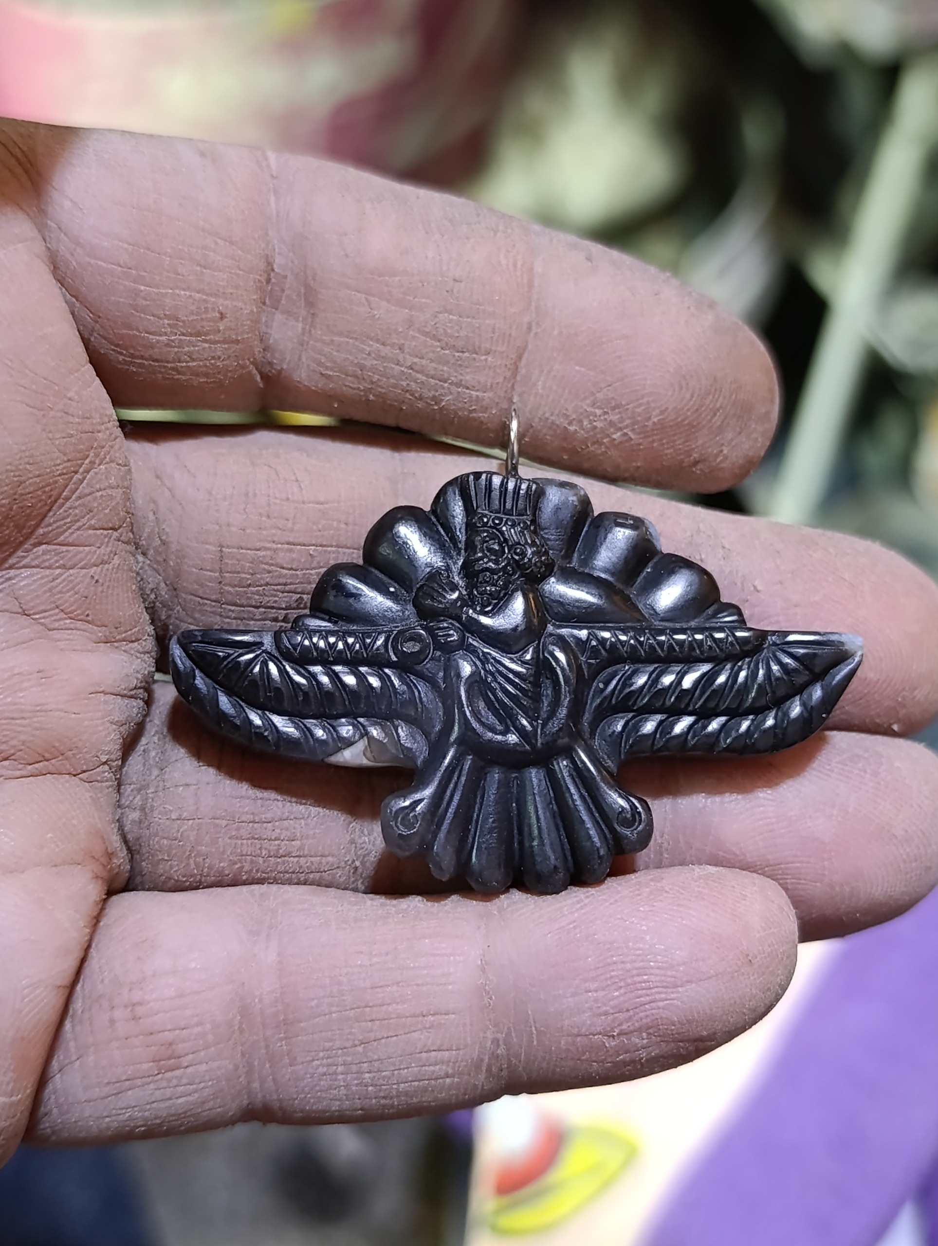 گردنبند فروهر سنگ عقیق کاردست