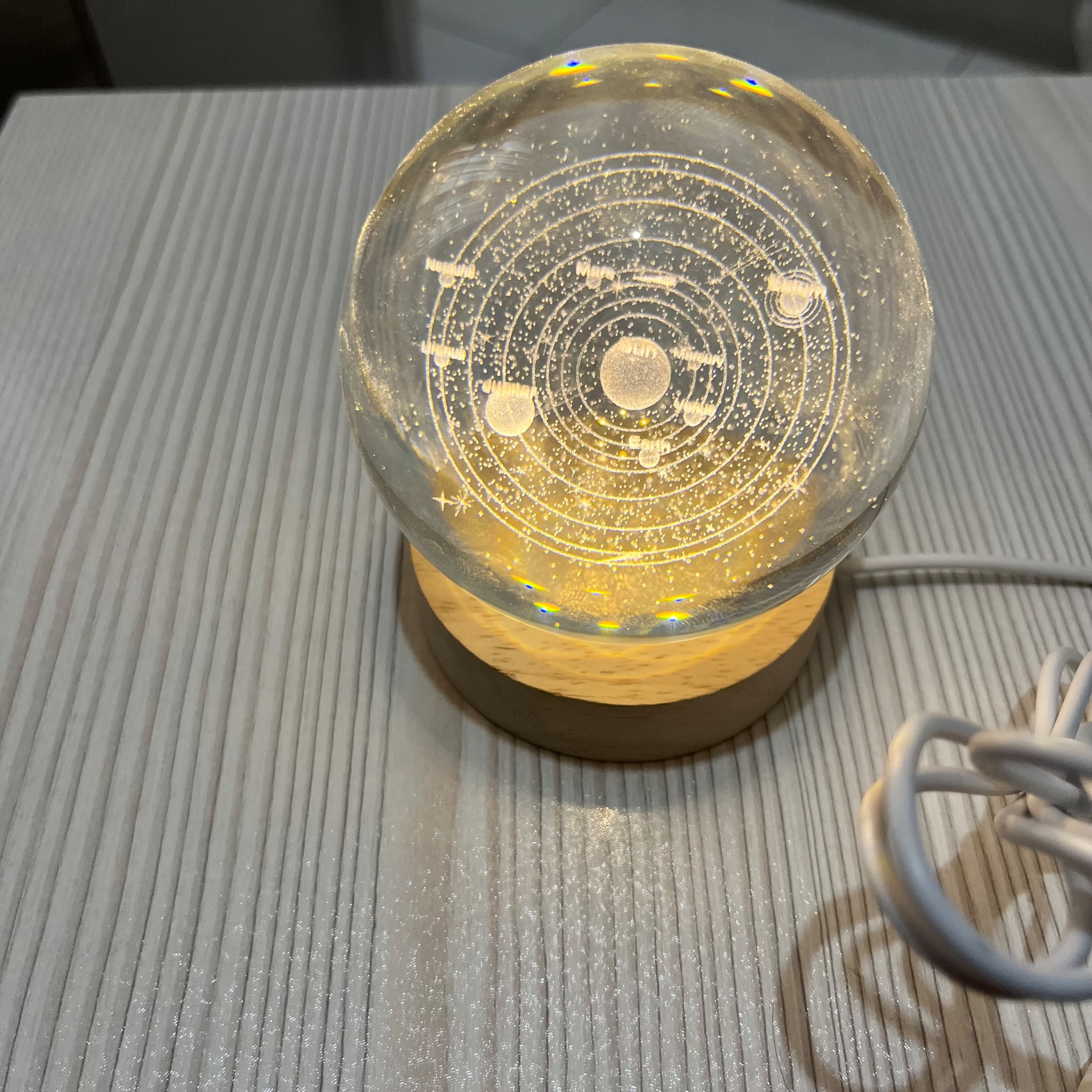 چراغ خواب گوی شیشه ای طرح منظومه شمسی