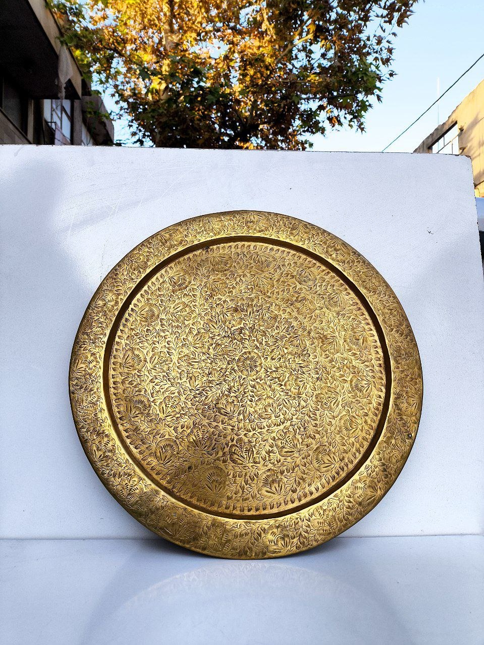 سینی قلم پهلوی برنجی