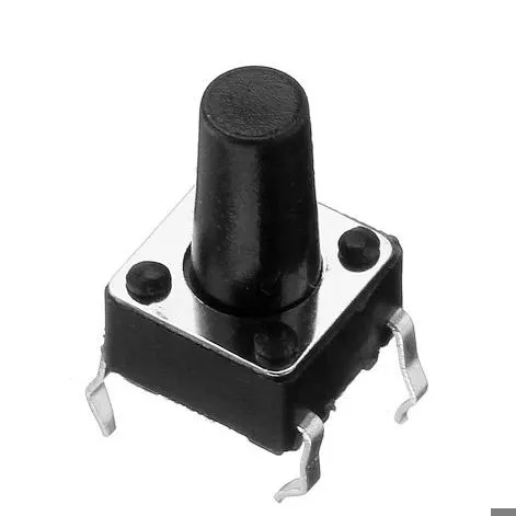 تک سوئیچ 6x6x6mm پکیج DIP چهارپایه ( 100 عدد )