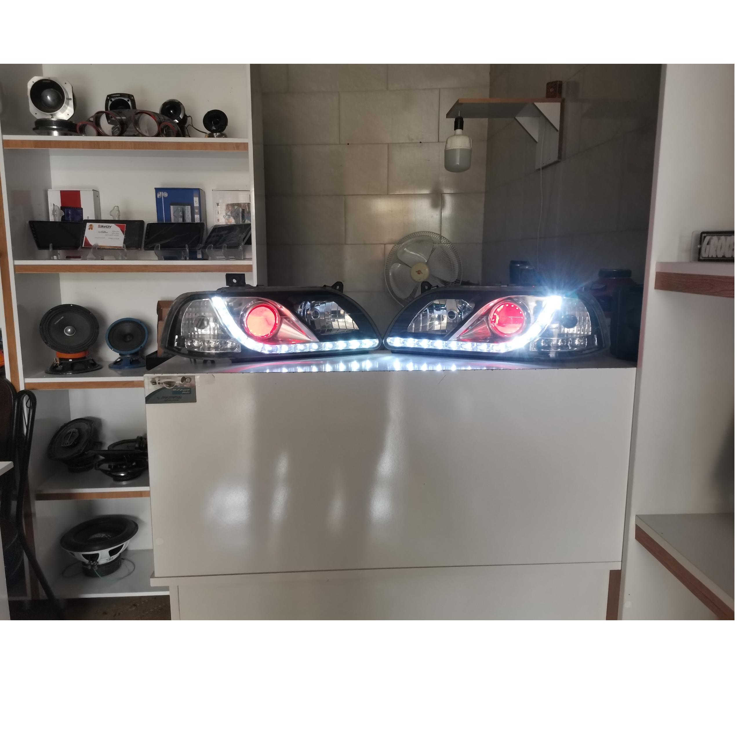 چراغ جلو پراید طرح سونار با لنز بدون مشابه