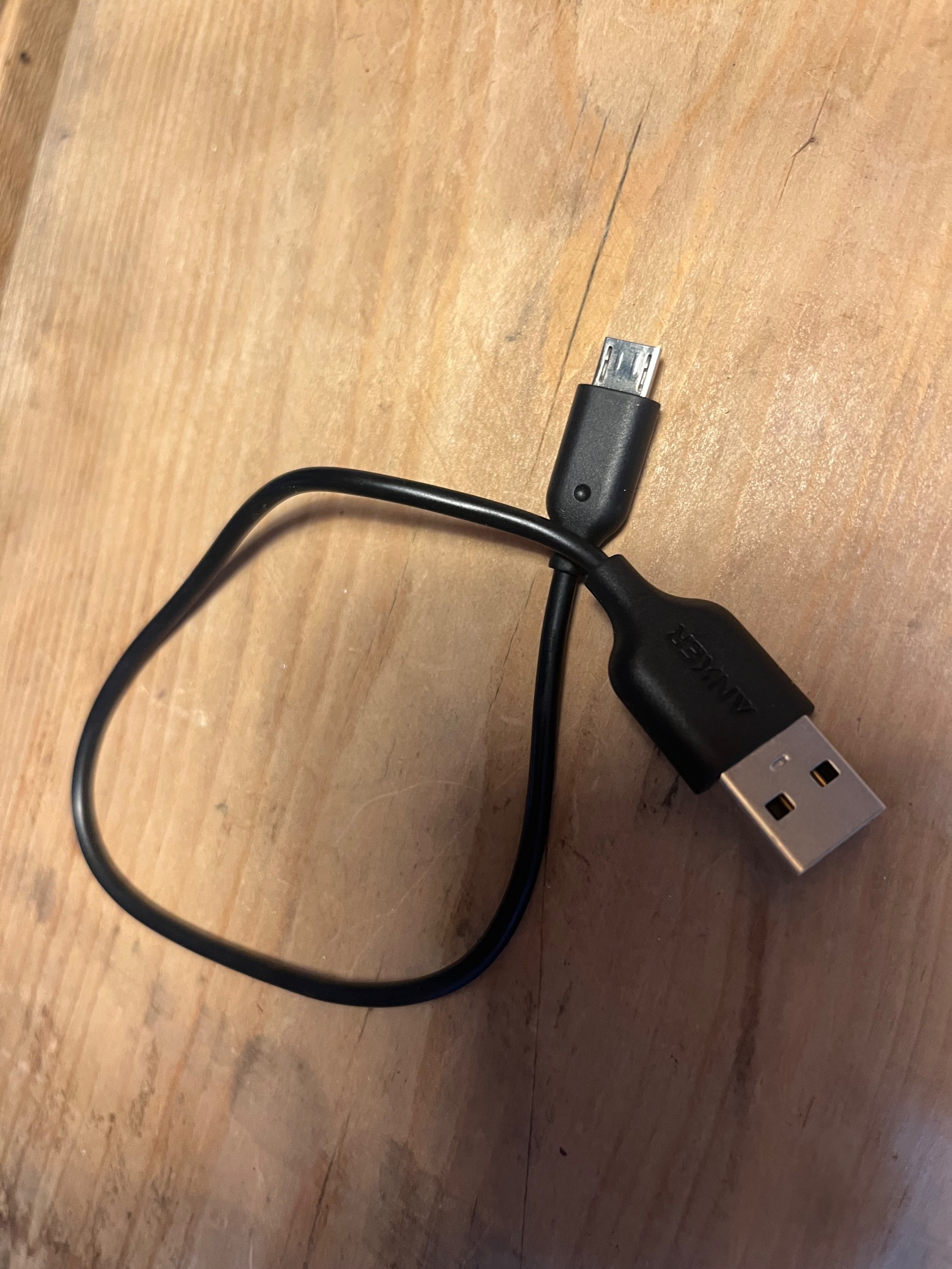 کابل شارژ پاوربانکی انکر 20 سانتی ( micro usb)