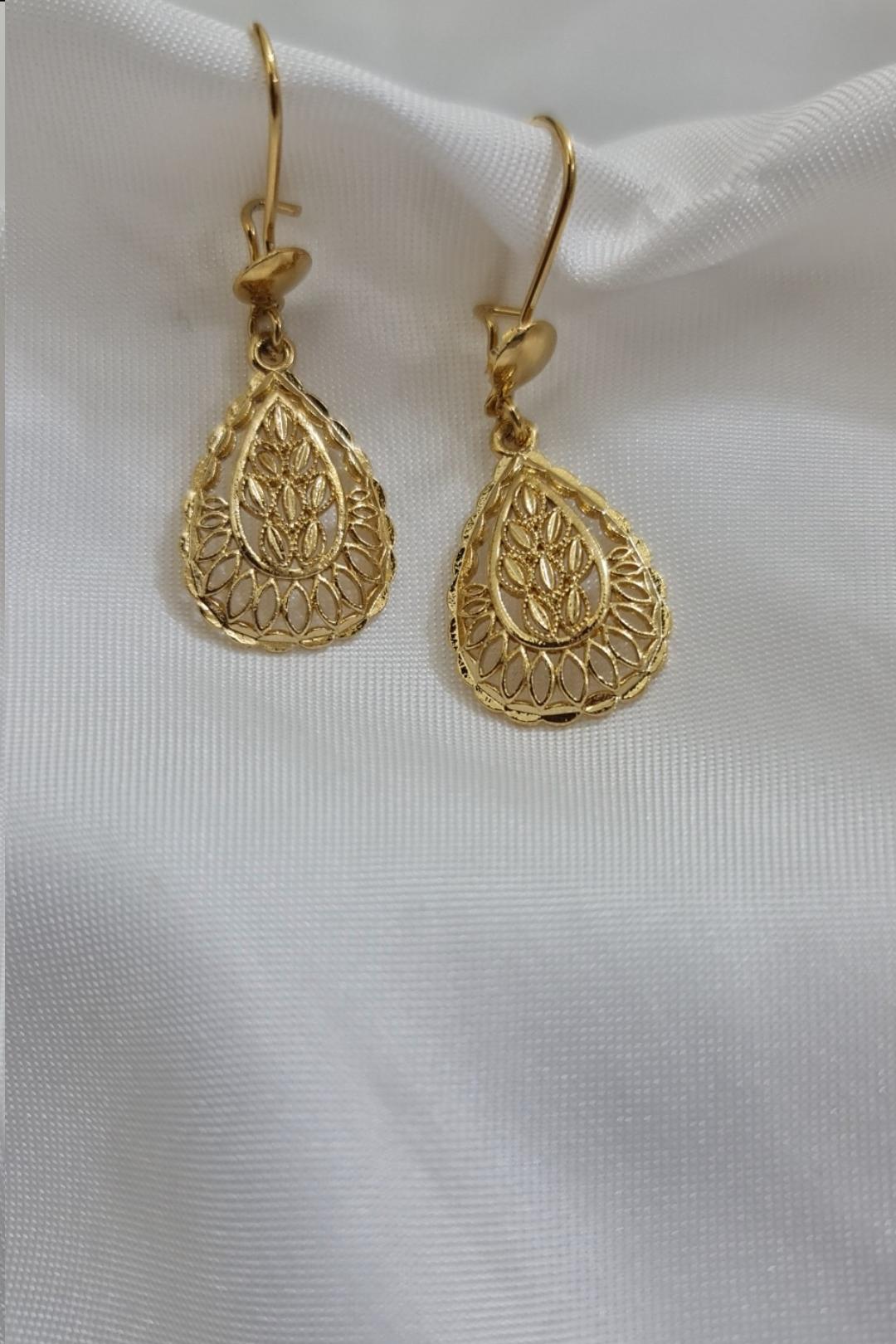 گوشواره اشکی طرح طلا