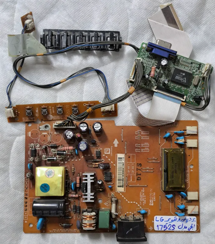 برد پاور وتصویرو مانیتور الجی