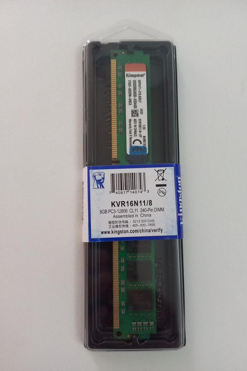 رم 8GB DDR3 1600MHz کینگستون مدل KVR16N11/8