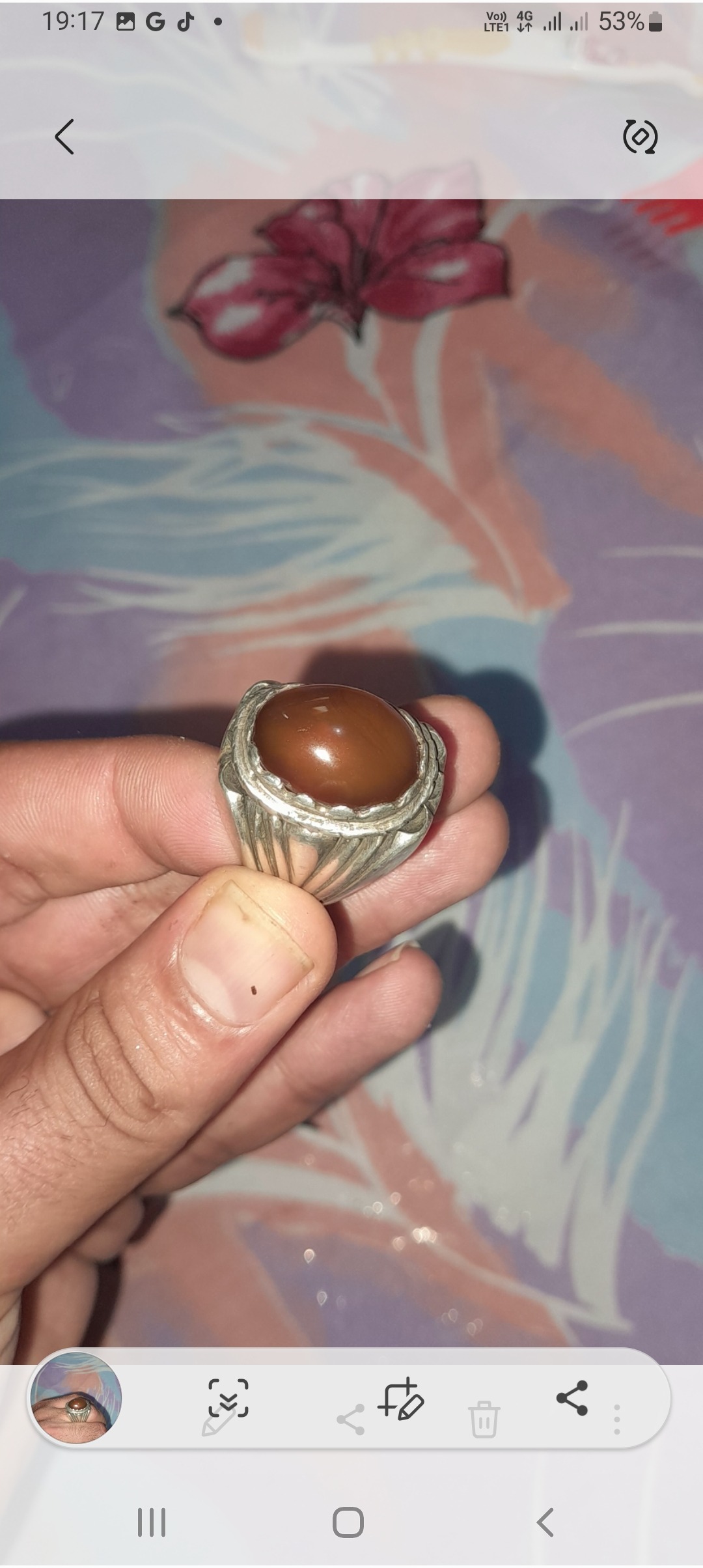 انگشتر عقیق کهنه