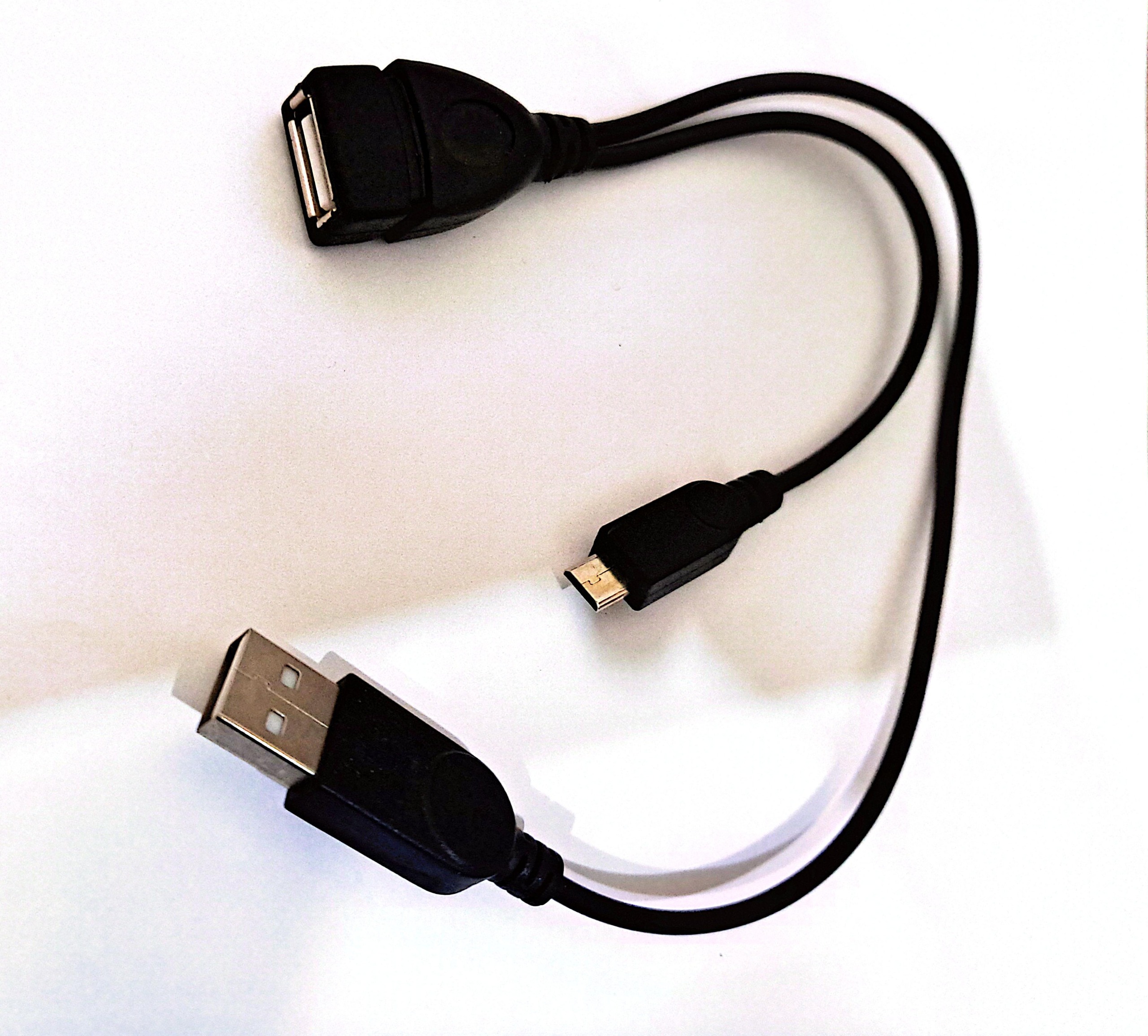 کابل میکرو OTG USB دارای تغذیه خارجی USB