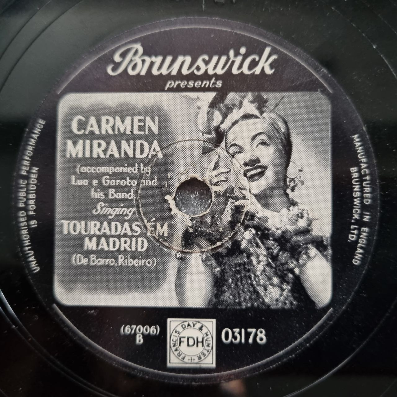 صفحه سنگی کارمن میرانده Carmen Miranda 1940