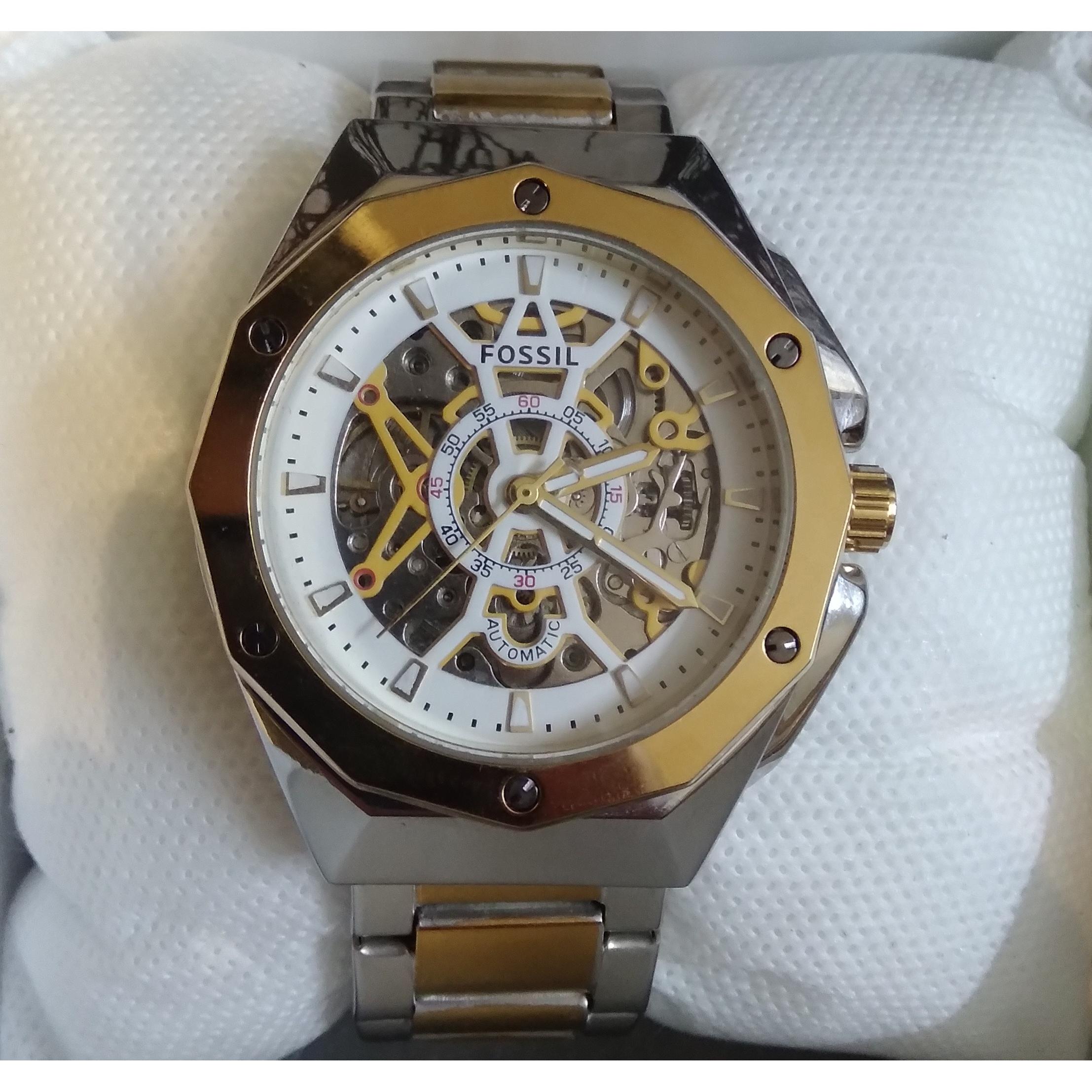 ساعت اتوماتیک برند FOSSIL پشت شیشه لوکس و لاکچری