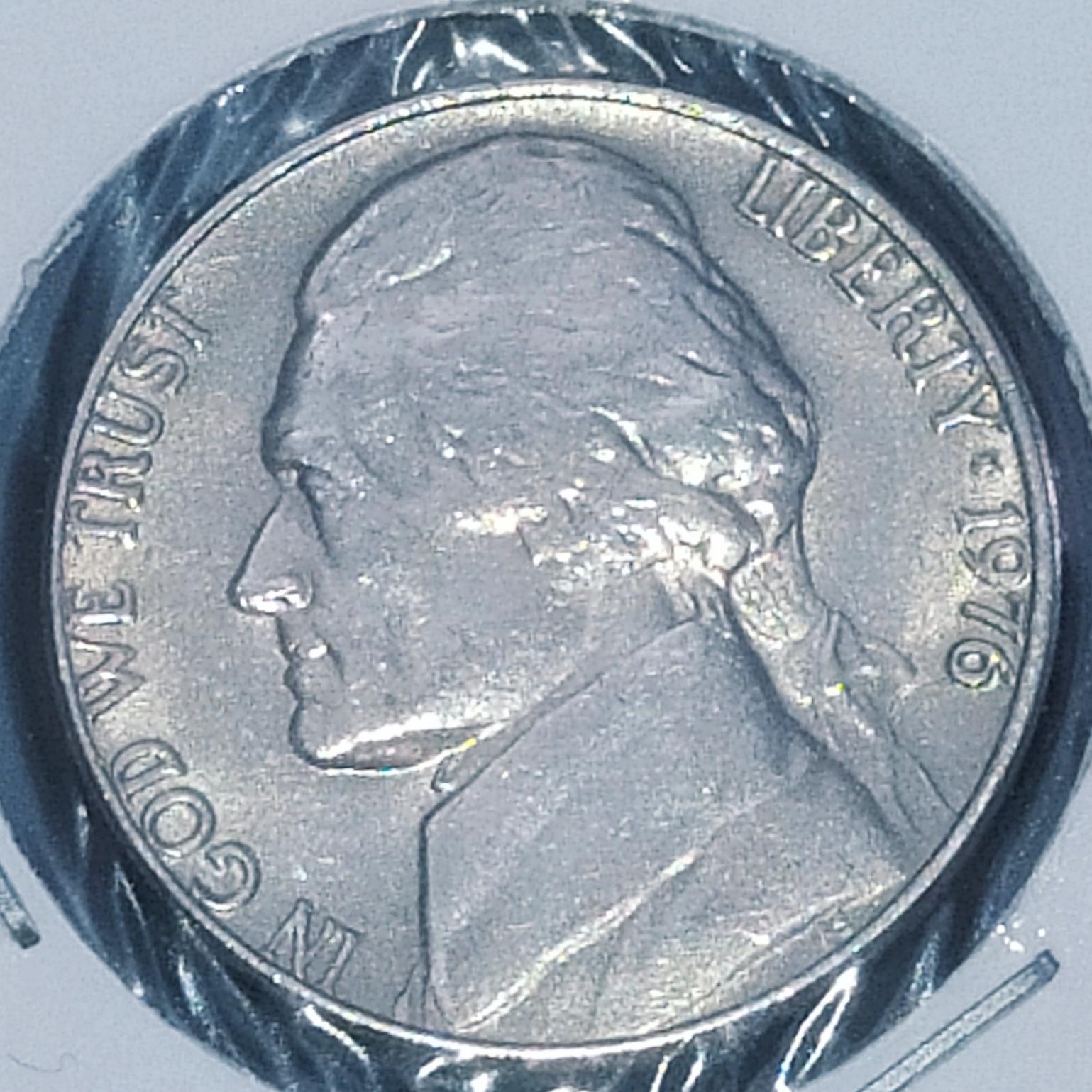 5 سنتی 1976 ضرب مرکز و بدون حروف P/D/S