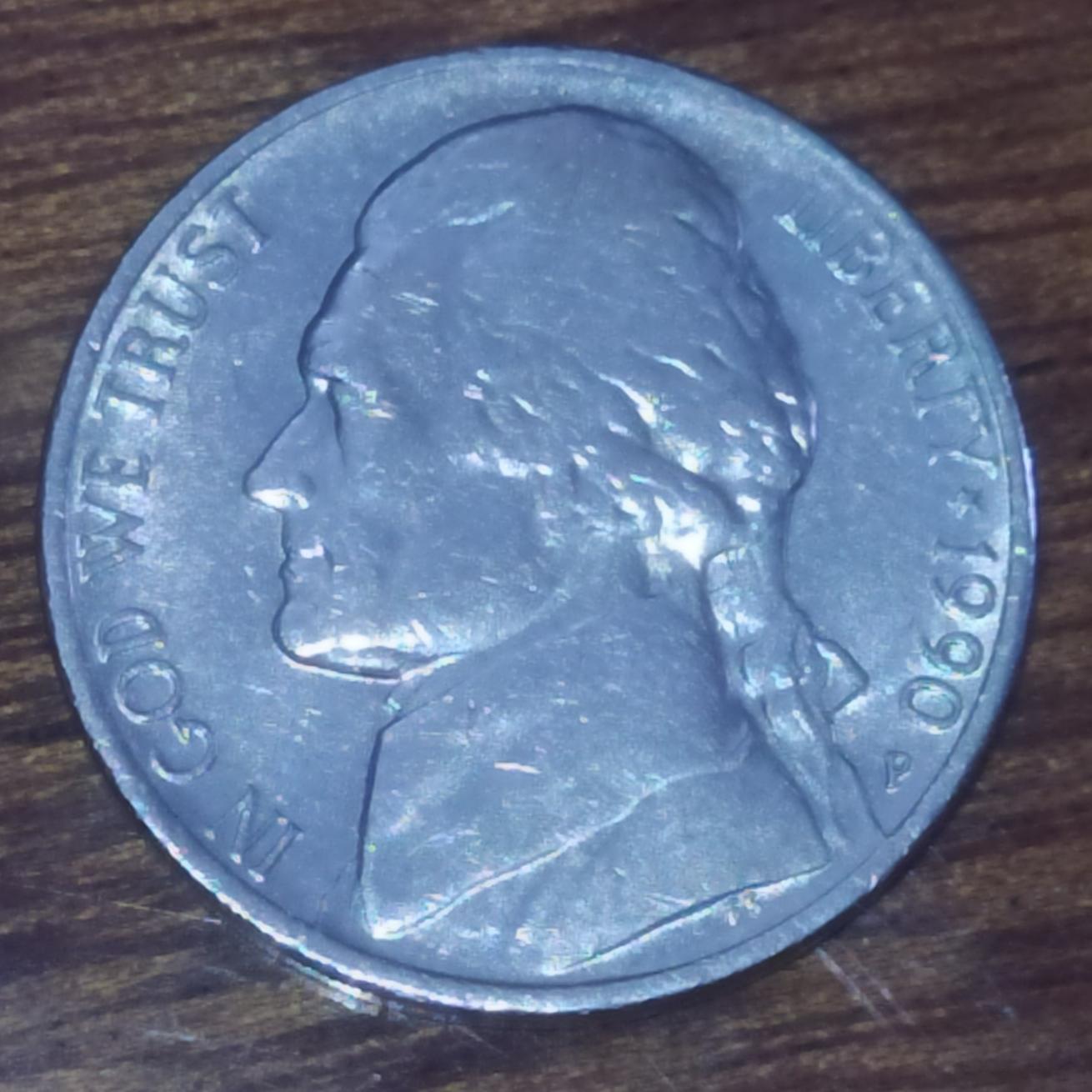 سکه5سنتی 1990 ضرب p