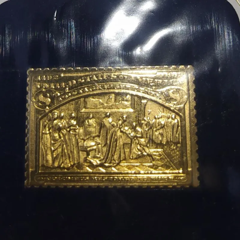 2تمبر طلا امریکا 1893 بینظیر و نایاب